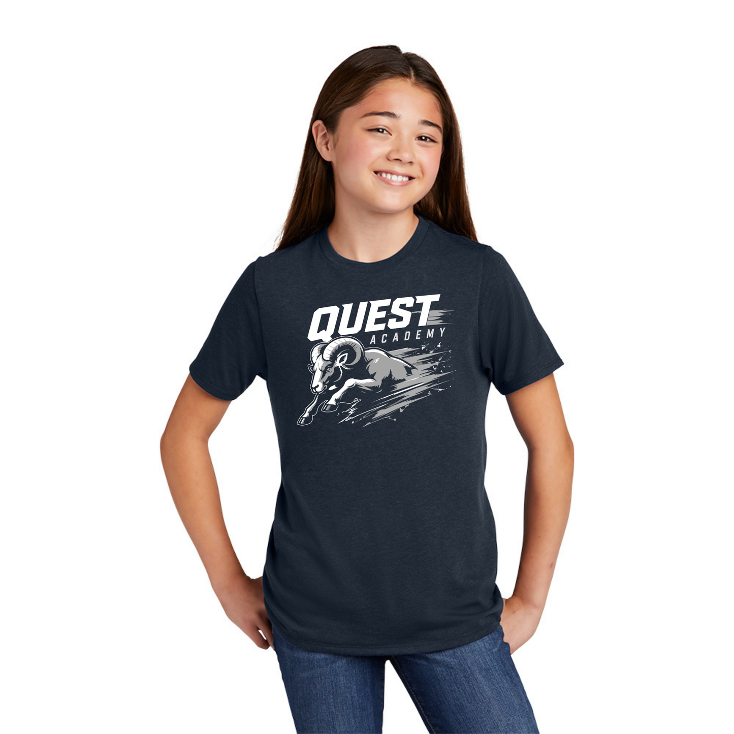Youth Quest Academy Unisex Spirit shirt Navy DT130Y